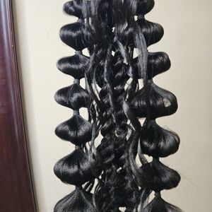 Handmade Black Bubble Hair Attachment 🖤